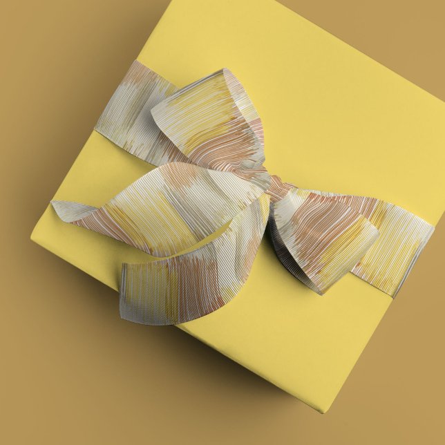 Gold Modern Fringe Satin Ribbon (Yellow Modern Fringe ribbon)