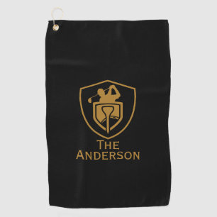 Gold Modern Golf Towel