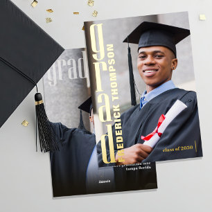 Gold Modern Graduation Photo Template