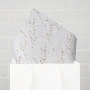 Gold Modern Script Merriest Christmas Tissue Paper