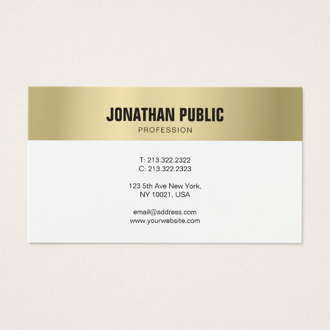 Gold Modern Smart Professional Plain Graceful (Front)