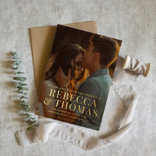 Gold Modern Type Photo Wedding