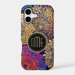 Gold Monogram Colourful Eastern Mandala