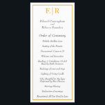 Gold Monogram Elegant Classic Wedding Program<br><div class="desc">Let your guests know what to expect on your special day with this elegant wedding program with your monogram and a border in faux gold surrounding your details in italics. In addition to informing your guests about the order of service and who is in the wedding party, these wedding programs...</div>