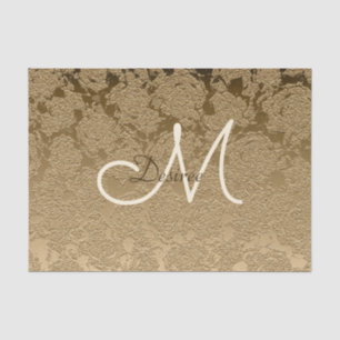 Gold Monogram Elegant Modern Girly Tissue Paper