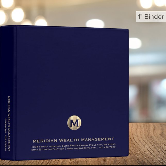 Gold Monogram Financial Portfolio Binder (Creator Uploaded)