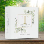 Gold Monogram Greenery Wedding Photo Binder<br><div class="desc">Botanical watercolor greenery gold monogram wedding photo binder. Personalize with your monogram initial and name to create a beautiful elegant binder that is unique to you. Designed by Thisisnotme©</div>