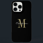 Gold Monogram Initial and Name Personalized  iPhone 16 Pro Max Case<br><div class="desc">Gold Monogram Initial and Name Personalized</div>