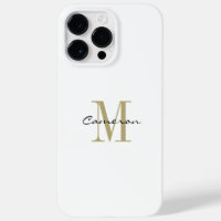 Gold Monogram Initial and Name Personalized