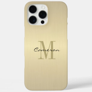 Gold Monogram Initial and Name Personalized  iPhone 16 Pro Max Case