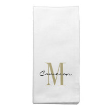 Gold Monogram Initial and Name Personalized Gift