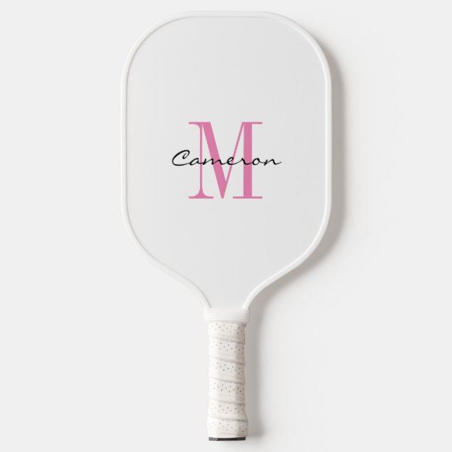 Gold Monogram Initial and Name Personalized Gift Pickleball Paddle (Front)