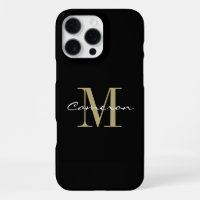 Gold Monogram Initial and Name Personalized