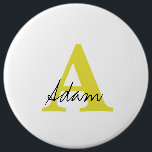 Gold Monogram Initial Custom Name Gift Fathers Day 6 Inch Round Button<br><div class="desc">Designed with custom text templates for monogrammed initial & custom name,  this makes a wonderful gift for father's day,  birthday,  wedding party favours etc!</div>