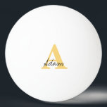Gold Monogram Initial Custom Name Gift Favours Coo Ping Pong Ball<br><div class="desc">Designed with custom text templates for monogrammed initial & custom name,  this makes a wonderful gift for father's day,  birthday,  wedding party favours etc!</div>