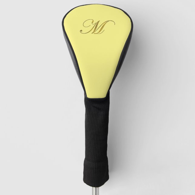 Gold Monogram Initial M  Golf Head Cover (Front)