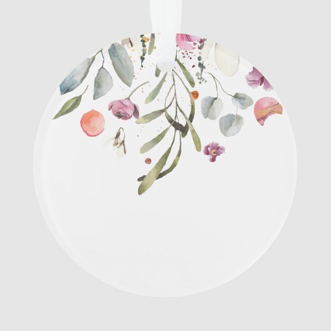 Gold MONOGRAM letter WEDDING PERSONALISED Ornament (Back)