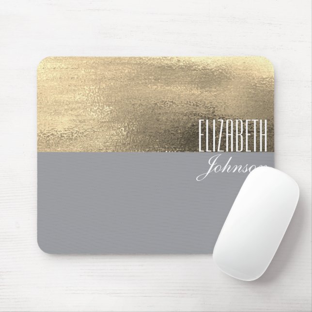 Gold Monogram Mouse Pad (With Mouse)