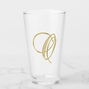 Gold Monogram O Glass