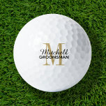 Gold Monogram Personalized Groomsman Gift Golf Balls<br><div class="desc">Custom printed golf balls personalized with your name and monogram or other custom text. Click Customize It to edit fonts and colours or add your own text and images to create a unique one of a kind gift.</div>