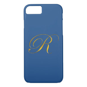 Gold Monogram R iPhone 7 Case