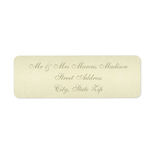 Gold Monogram Wedding Return Address Label