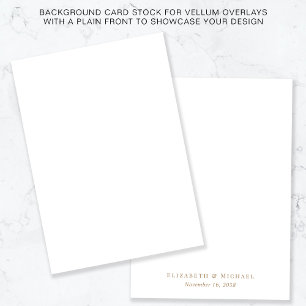 Gold Monogram White Background For Vellum Overlay Invitation