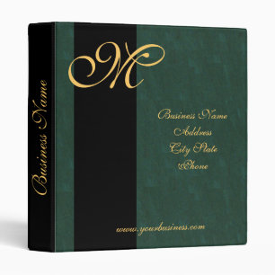 Gold Monogrammed Avery Business Presention Binder