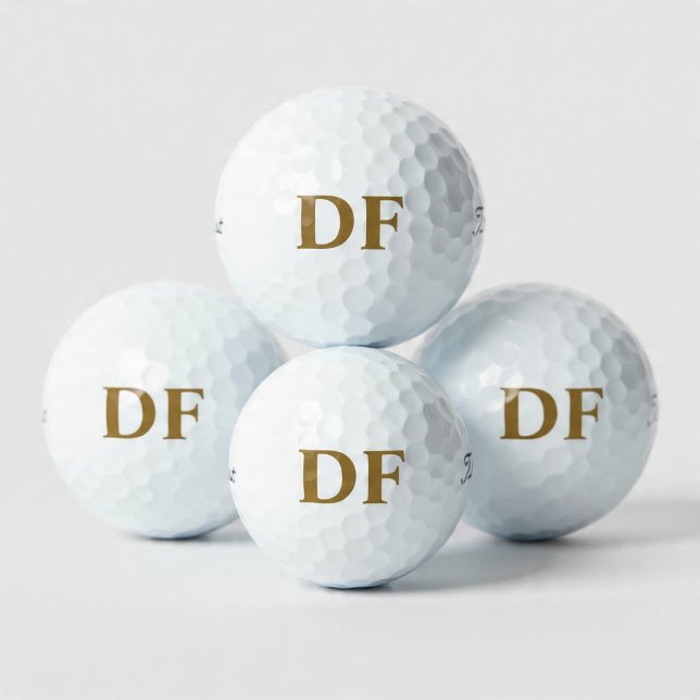 Gold Monogrammed Golf Balls (Creator Uploaded)