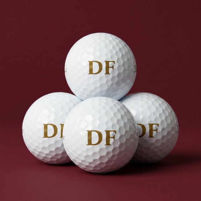 Gold Monogrammed Golf Balls (Creator Uploaded)