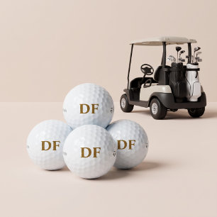 Gold Monogrammed Taylor Made Golf Balls