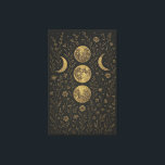 Gold Moon Phases & Wildflowers Celestial Wall Art<br><div class="desc">Elevate your space with this elegant celestial design featuring golden moon phases nestled among intricate wildflowers. A perfect blend of mystical moon energy and botanical beauty on a dark,  moody background. Ideal for boho,  witchy,  or nature-inspired home decor.</div>