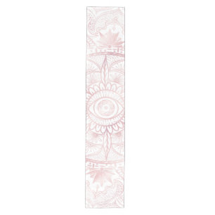 Gold Moon Sun Mandala Celestial Design Medium Table Runner