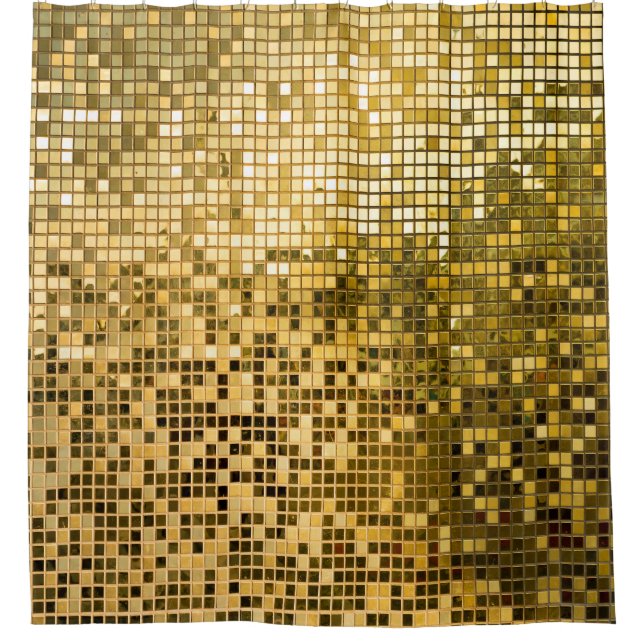 Gold Mosaic: Square Tiles Texture. (Front)