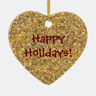 Gold Mosaique Ceramic Ornament