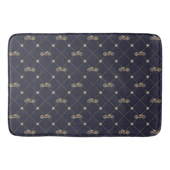 Gold Motorcycle Bath Mat (Front)