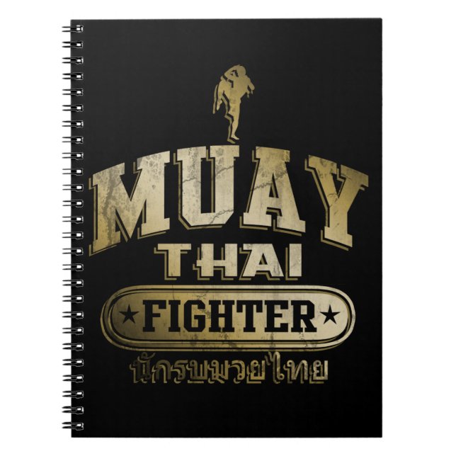 Gold Muay Thai Fighter Notebook (Front)