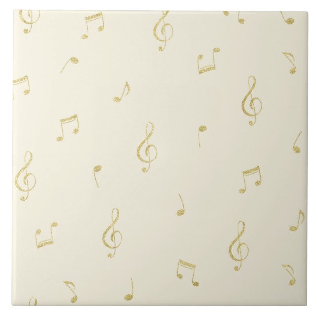 Gold Music Notes Tile (Front)