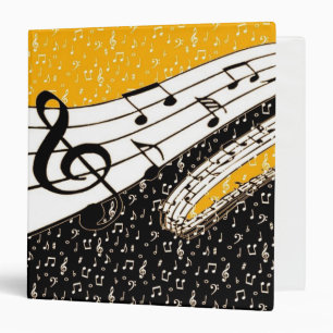 Gold music theme binder