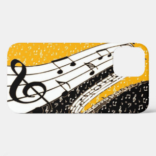 Gold music theme iPhone 12 case