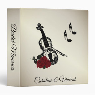 Gold Music Violon Souvenirs Classeur personnel