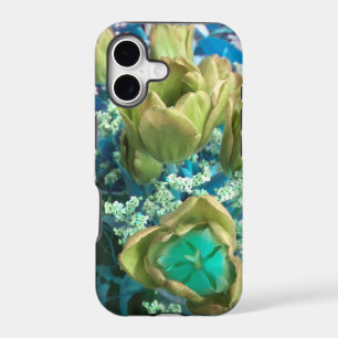 Gold N Teal Tulips iPhone 5 case