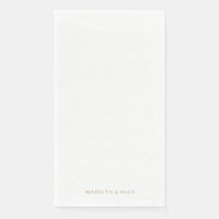 Gold Names Simple & Elegant White Wedding