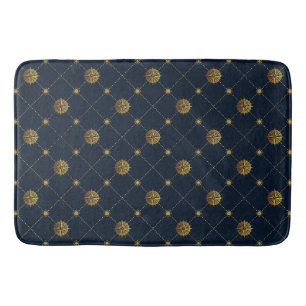 Gold Nautical Bath Mat