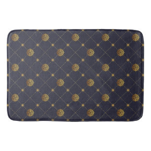 Gold Nautical Bath Mat