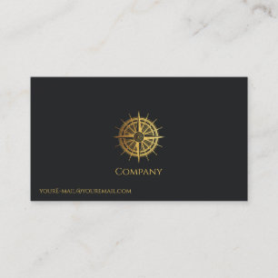 Gold Nautical Business Card