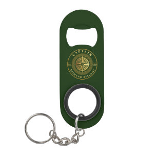 Gold Nautical Keychain Bottle Opener