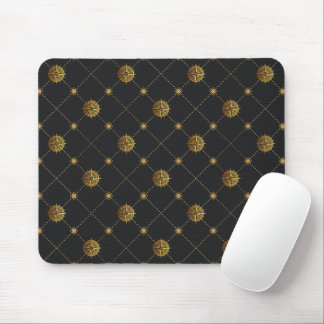 Gold Nautical Mouse Pad