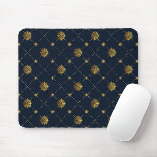 Gold Nautical Mouse Pad