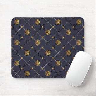 Gold Nautical Mouse Pad